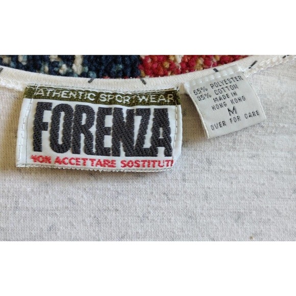 Vintage Athentic Forenza Sportswear White Button Down Shirt Size M Pockets - Picture 3 of 6